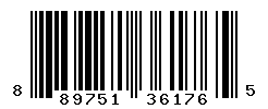 upc 889751361765 barcode image