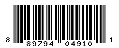 UPC barcode number 889794049101