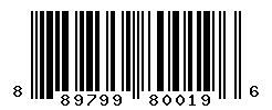 upc 889799800196 barcode image