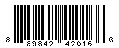 UPC barcode number 889842420166