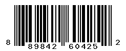 UPC barcode number 889842604252