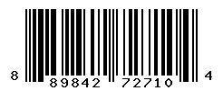 UPC barcode number 889842727104