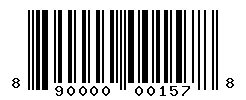 UPC barcode number 890000001578