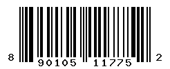 UPC barcode number 8901058117752