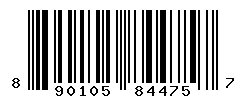 UPC barcode number 8901058844757