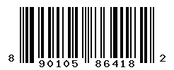 UPC barcode number 8901058864182