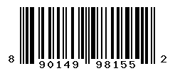 UPC barcode number 8901491981552
