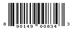 UPC barcode number 8901499008343