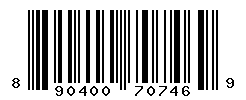 UPC barcode number 890400707469