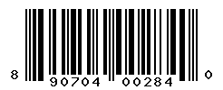 UPC barcode number 890704002840