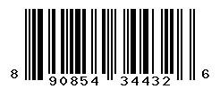 UPC barcode number 890854344326