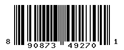 UPC barcode number 890873492701