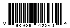 UPC 890906423634 barcode image