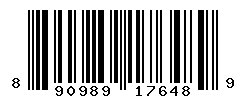 UPC barcode number 890989176489