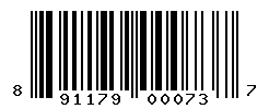 UPC barcode number 891179000737