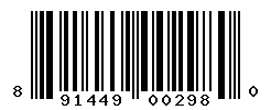 UPC barcode number 891449002980