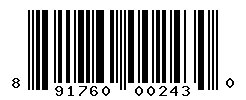 UPC barcode number 891760002430