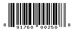 UPC barcode number 891760002508