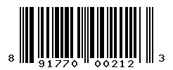 UPC barcode number 891770002123
