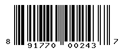 UPC barcode number 891770002437
