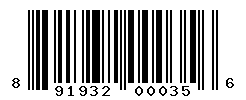 UPC barcode number 891932000356