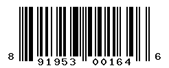 UPC barcode number 891953001646
