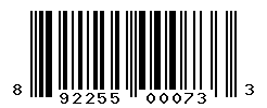UPC barcode number 892255000733