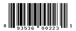 UPC barcode number 893536002231