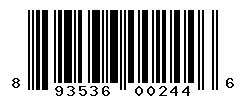 UPC barcode number 893536002446