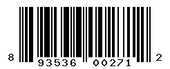 UPC barcode number 893536002712