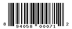 UPC barcode number 894058000712