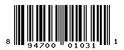 UPC barcode number 894700010311