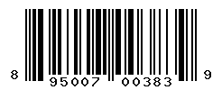 UPC barcode number 895007003839