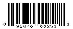 upc 895670002511 barcode image