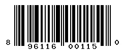 UPC barcode 896116001150