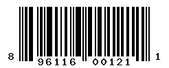 upc 896116001211 barcode image