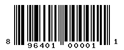 UPC barcode number 896401000011