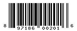 UPC barcode 897186002016