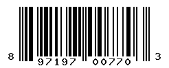 UPC barcode number 897197007703