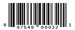 UPC barcode number 897549000321