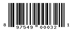 UPC 897549000321 barcode image