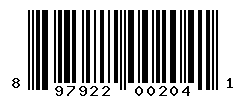 UPC barcode number 897922002041