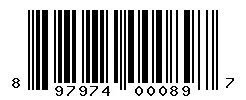 UPC barcode 897974000897