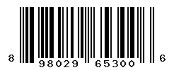 UPC barcode number 898029653006
