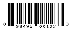 UPC barcode number 898495001233