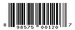 UPC barcode 898575001207