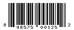UPC barcode 898575001252
