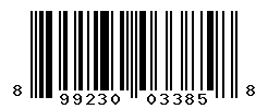 UPC barcode number 8992304033858