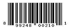 UPC barcode number 899248002101