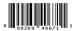 UPC barcode number 8992696406711